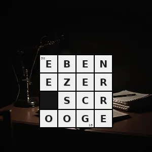 Hasło krzyżówkowe skąpiec z opowieści wigilijnej karola dickensa - ebenezer scrooge – rozwiązanie, synonimy, podpowiedzi i definicje krzyżówkowe